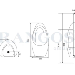 Alternative view of TIỂU NAM TREO TƯỜNG RANGOS RG-8101