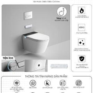Alternative view of BỒN CẦU THÔNG MINH BÁN TỰ ĐỘNG RANGOS RG-AW8001