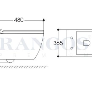 Alternative view of BỒN CẦU TREO TƯỜNG CAO CẤP RANGOS RG-S8802W