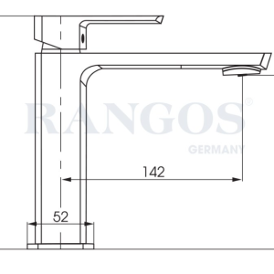 Alternative view of VÒI LAVABO GẮN CHẬU RANGOS RG-3100V1