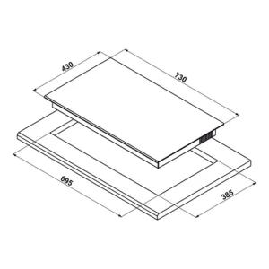 Alternative view of BẾP TỪ 2 VÙNG NẤU HAFELE HC-I7326B